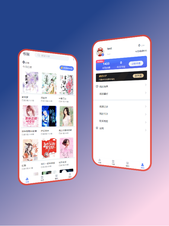 小说漫画APP系统开发免费听书会员付费阅读推广分销源码搭建广告联盟项目对接小程序h5
