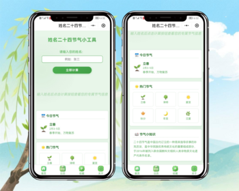 姓名二十四节气小程序流量主看广告开源直播间搭建