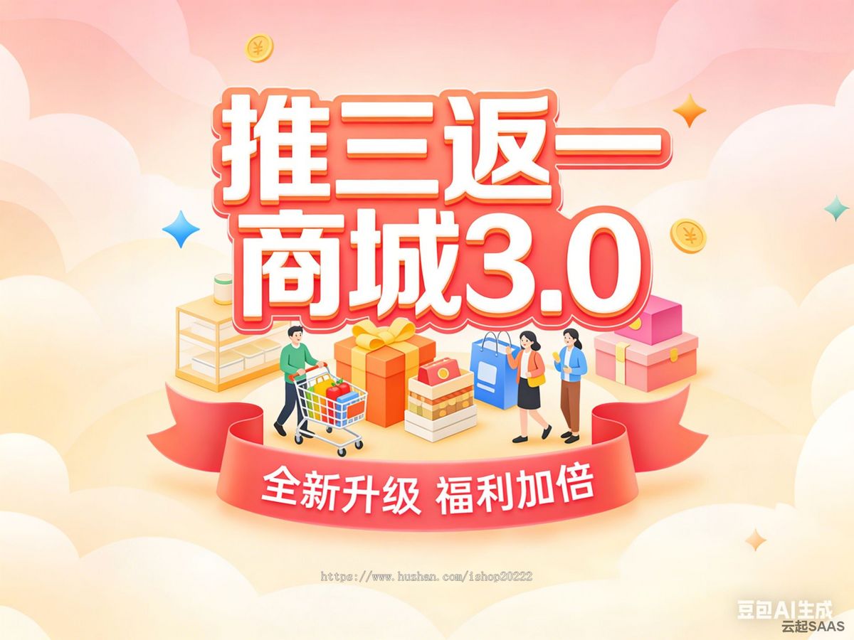 推三返一商城3.0系统抖音快手微信小程序看广告流量主开源