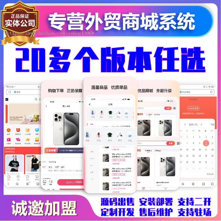 海外商城APP系统开发多语言中英文切换外贸跨境电商多商户入驻代理分销软件源码搭建h5