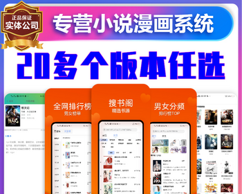 网文小说小程序app开发推文在线阅读章节付费可换书源激励视频广告对接系统源码搭建h5