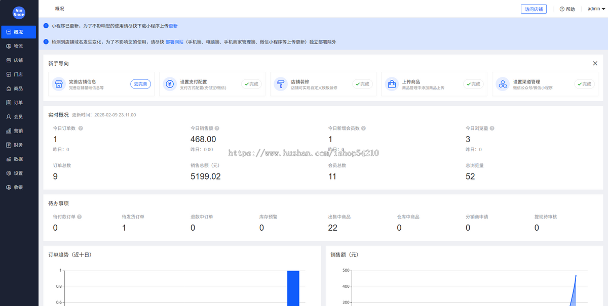 Thinkphp单商户多门店B2C商城V5版本全开源H5+PC端+小程序+拼团秒杀分销商城系统源码