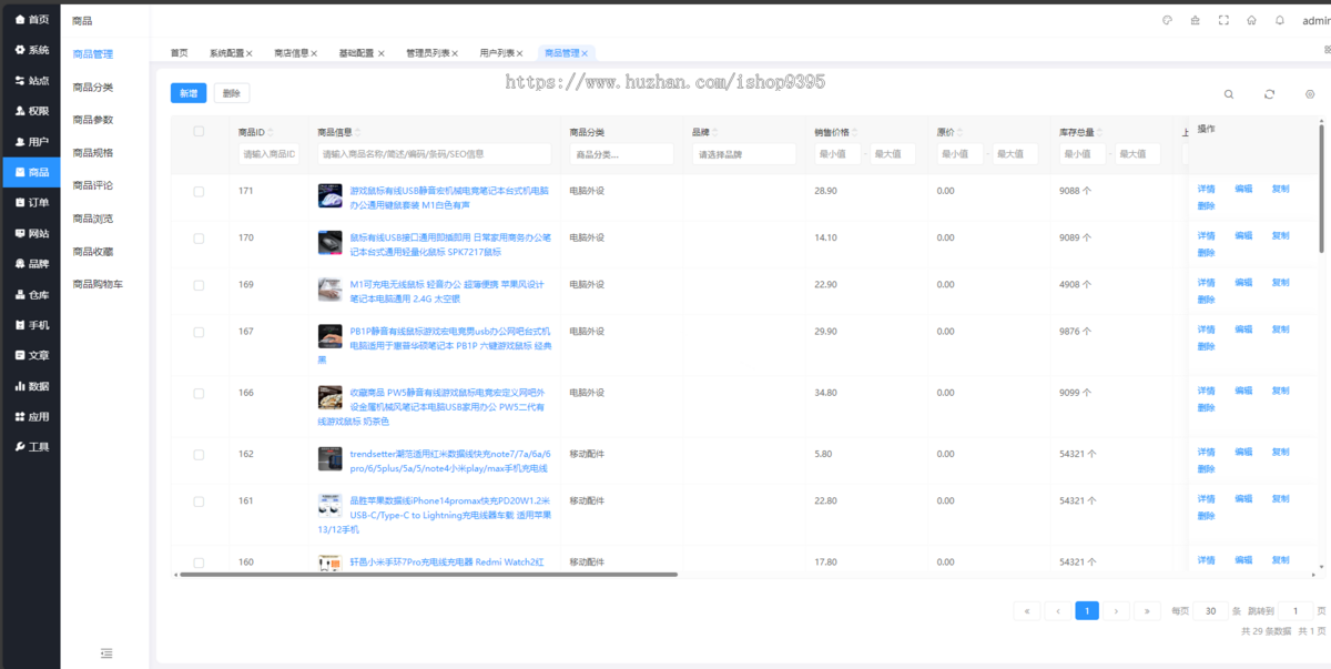 中文版B2C的单用户电商系统源码