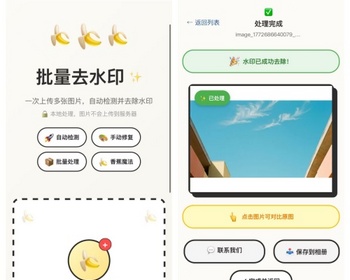 NanoBanana去水印小程序，流量主