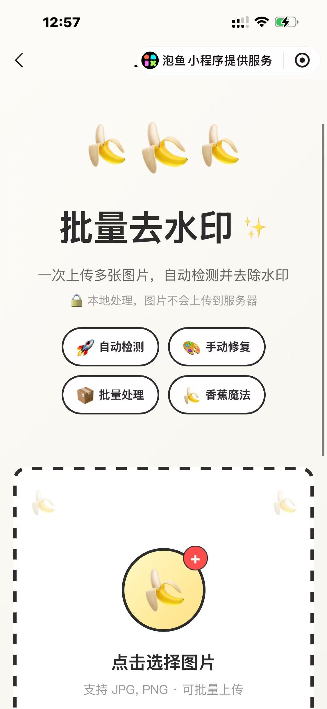 NanoBanana去水印小程序,流量主