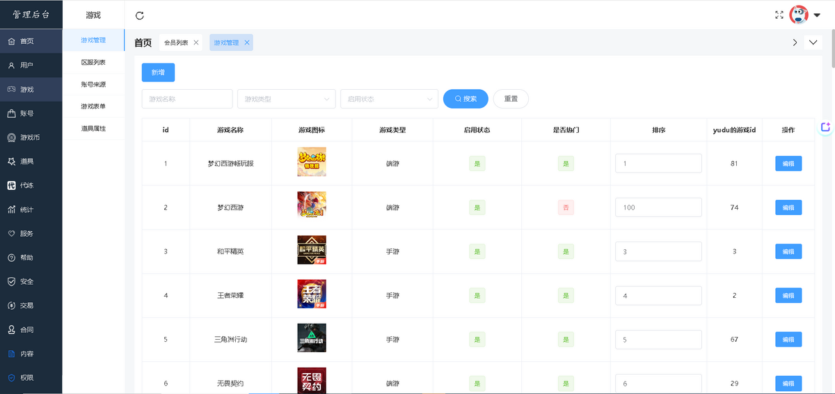 游戏账号交易系统源码游戏账号交易系统游戏装备交易系统搭建