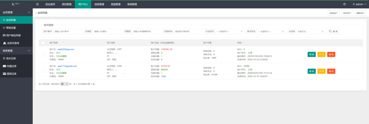多国语言投资理财返利系统源码分销生息分红系统源码余额宝金融资金基金理财系统源码