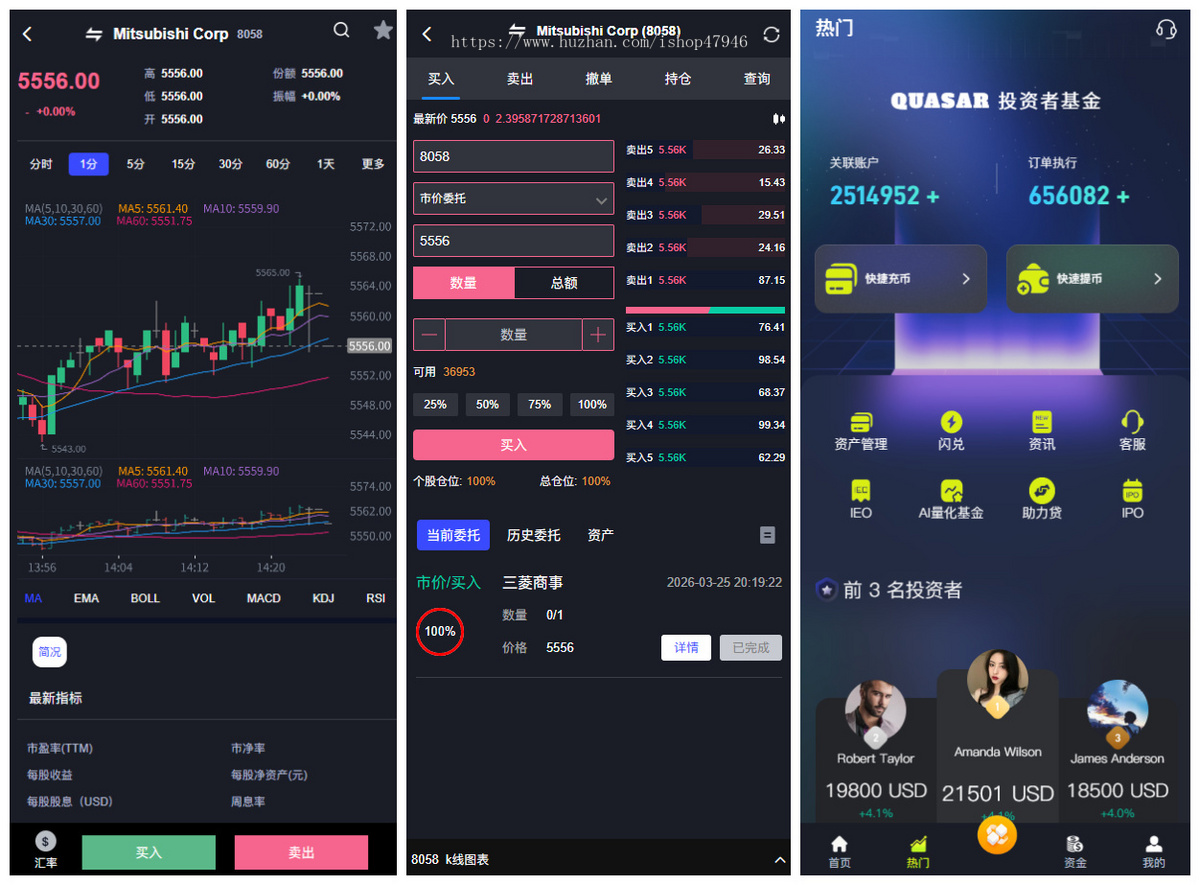 海外股票/美/港/沪/深/外汇/指数/大宗/加密货币/交易所源码