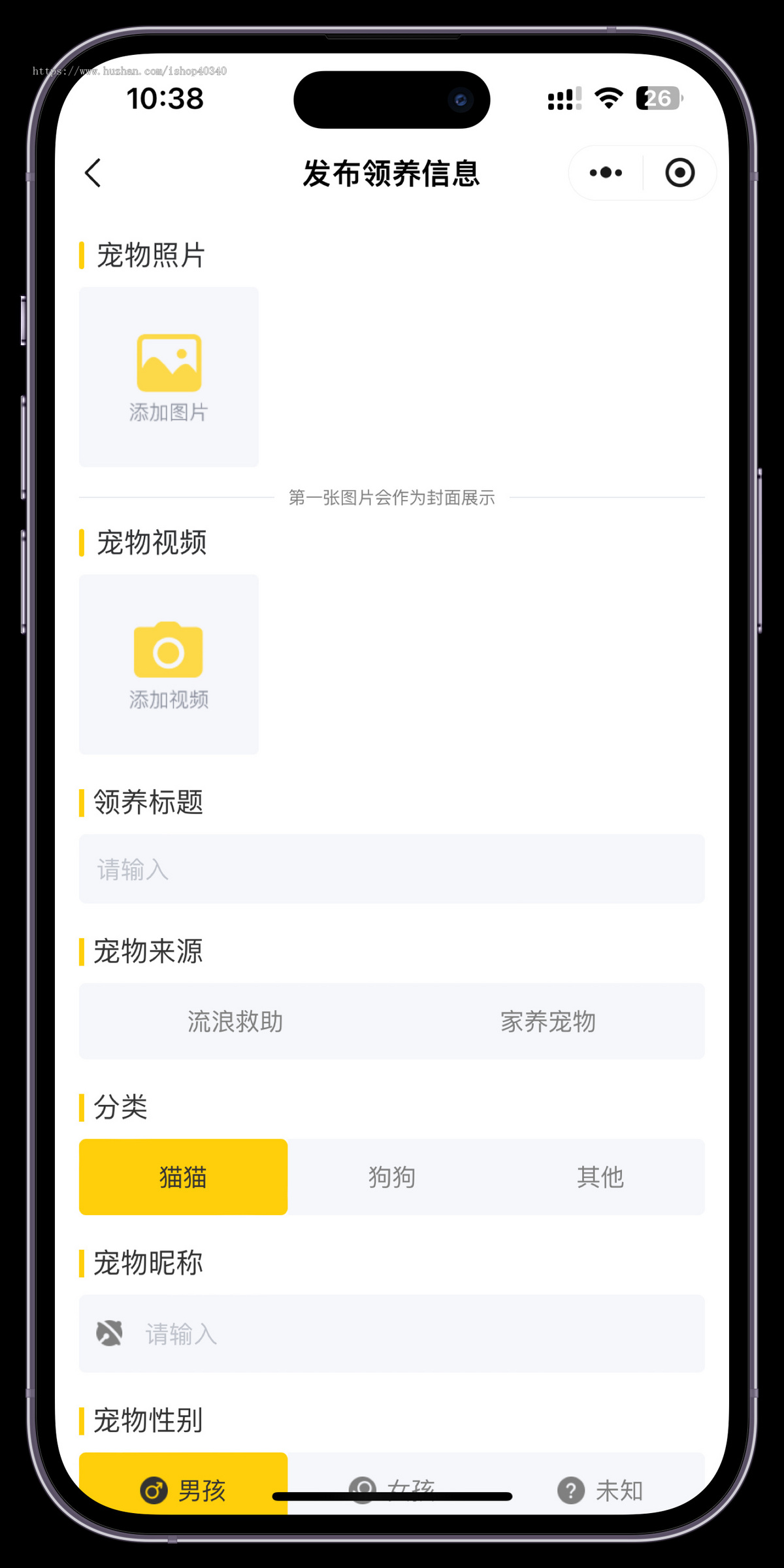 宠物领养小程序寻宠领养系统领养信息发布宠物领养小程序