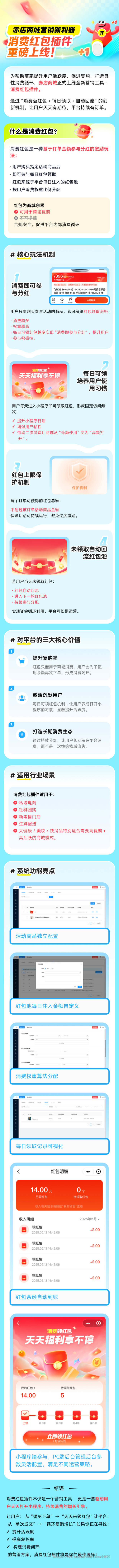 微信小程序消费返红包插件 商城会员营销系统 裂变复购工具源码