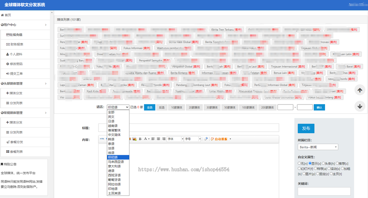 站群系统/养域名专用系统/媒介媒体系统