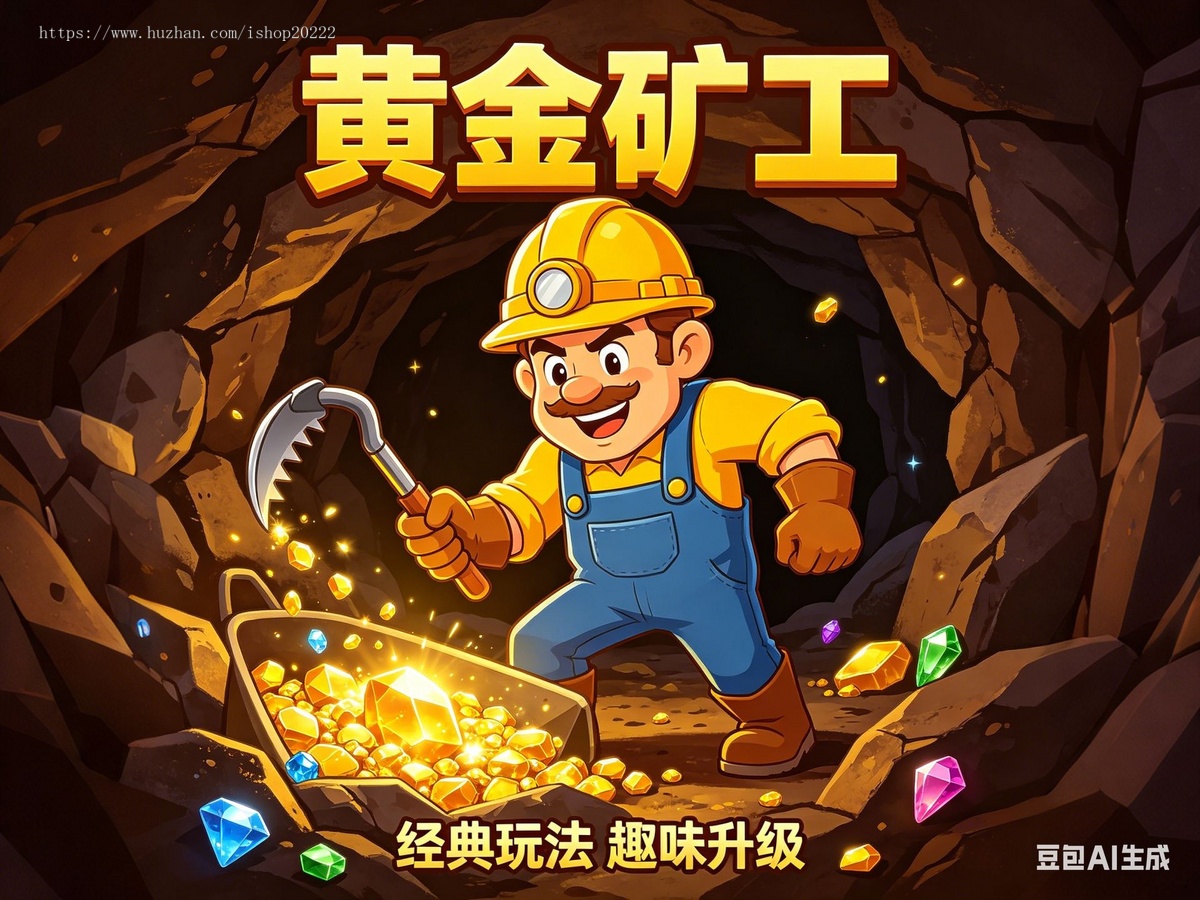 黄金矿工H5游戏源码|Vue+uni-app挖1矿小游戏|内置矿1机玩法|对接广告联盟提现变现