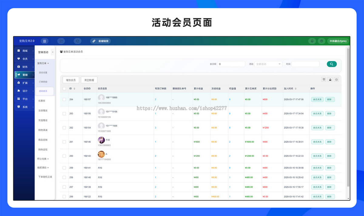复购见单模式分销商城公众号/小程序系统开发