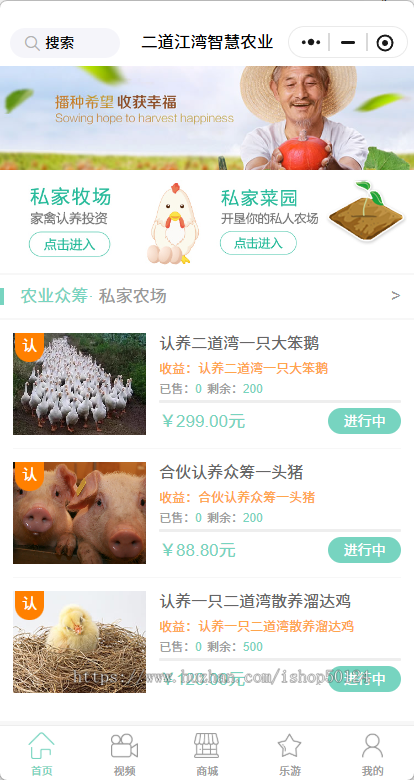 互联网加共享农业系统坑位智慧农业系统坑位农业商城源码SaaS坑位
