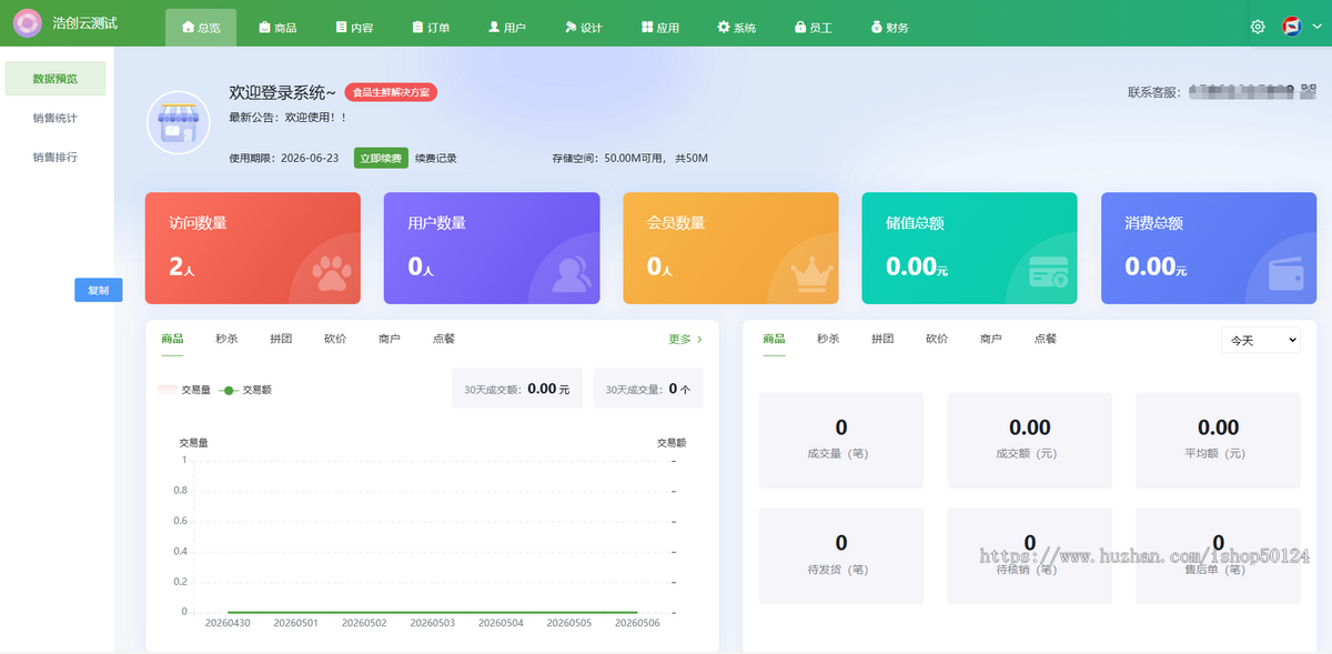全端云系统坑位全端云小程序公众号H5电脑PC建站系统源码SaaS坑位