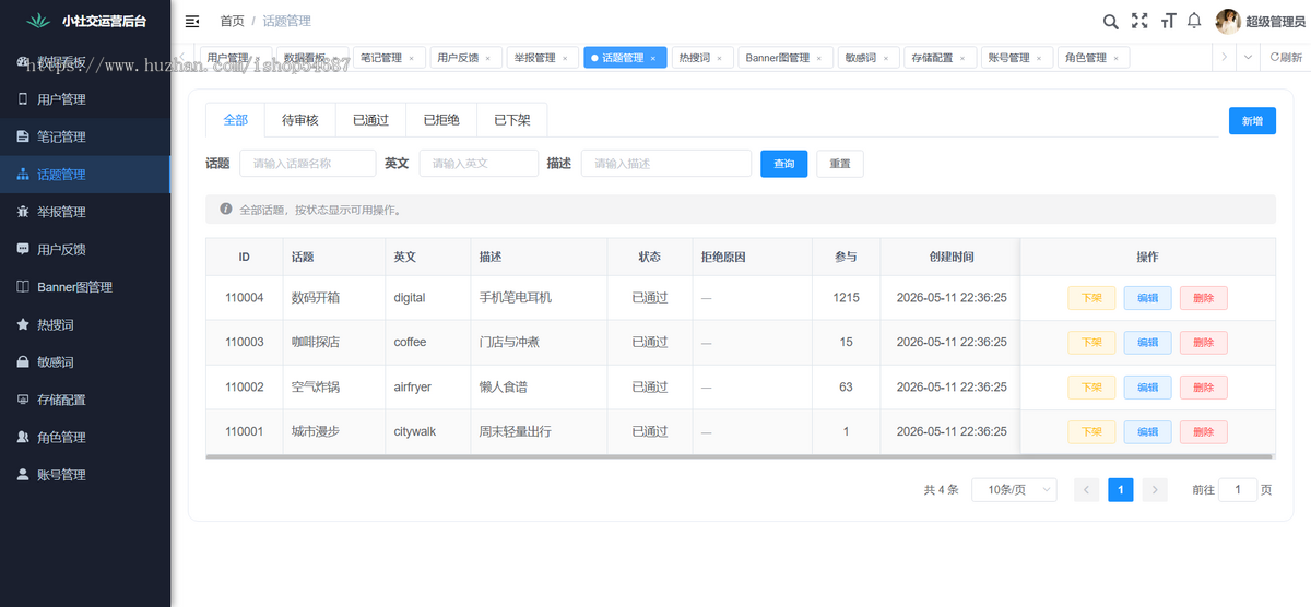 【全开源】Java仿小红书小程序H5系统源码