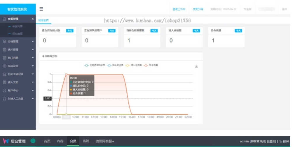 PHP轻量级在线客服系统源码自适应手机移动端-源码