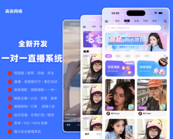 Like 短视频系统+直播+商城+一对一+语音厅+IM｜Flutter+Go+Vue 三端完整商业级源码