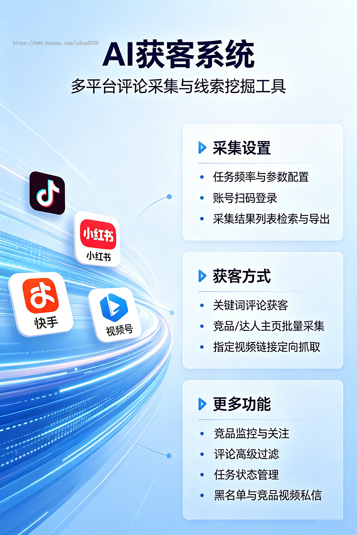 AI智能获客系统抖音截流获客软件精准客源采集短视频询盘引流推广拓客AI智能营销系统拓
