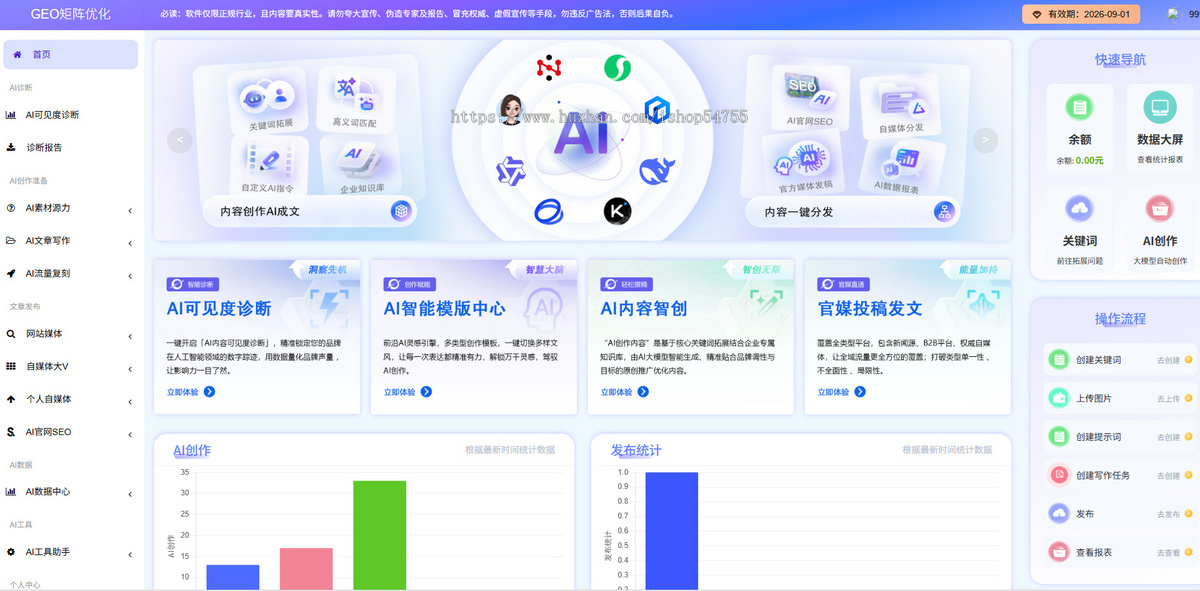 GEO搜索排名优化系统可快速开通部署，提供私有化部署、OEM品牌站、渠道分销三大模式