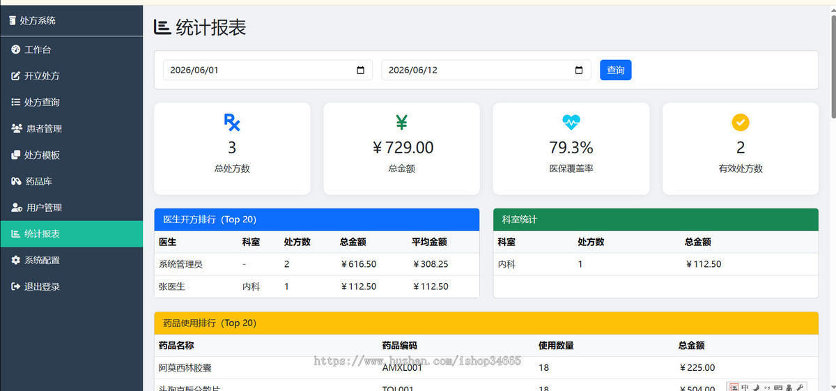 资源教父开发处方管理系统整体架构方案(医生开处方程序)
