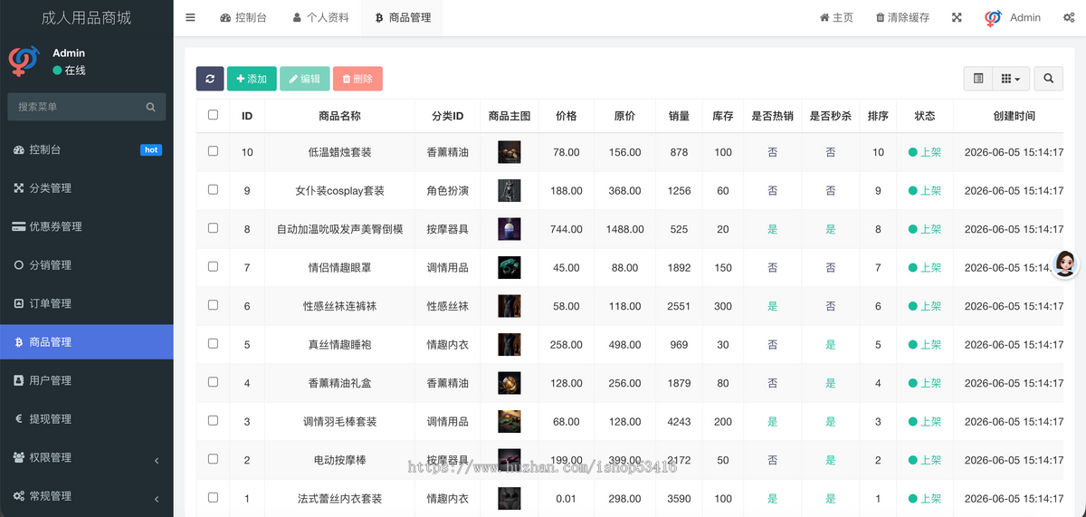 成人用品商城/分销/优惠券/秒杀