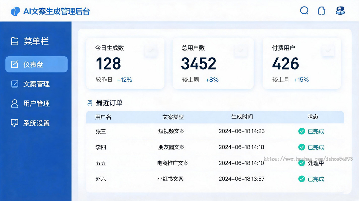 AI智能文案生成小程序 自媒体口播小红书抖音文案 完整PHP源码
