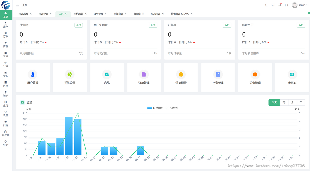 前置仓闪电仓线上超市即时配送系统