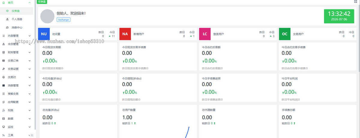 WHXDEX数字交易所全套源码 H5移动端+管理后台+代理系统 币币衍生品闪期权 盲盒理财