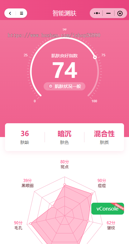 AI测肤小程序 ai美业商城