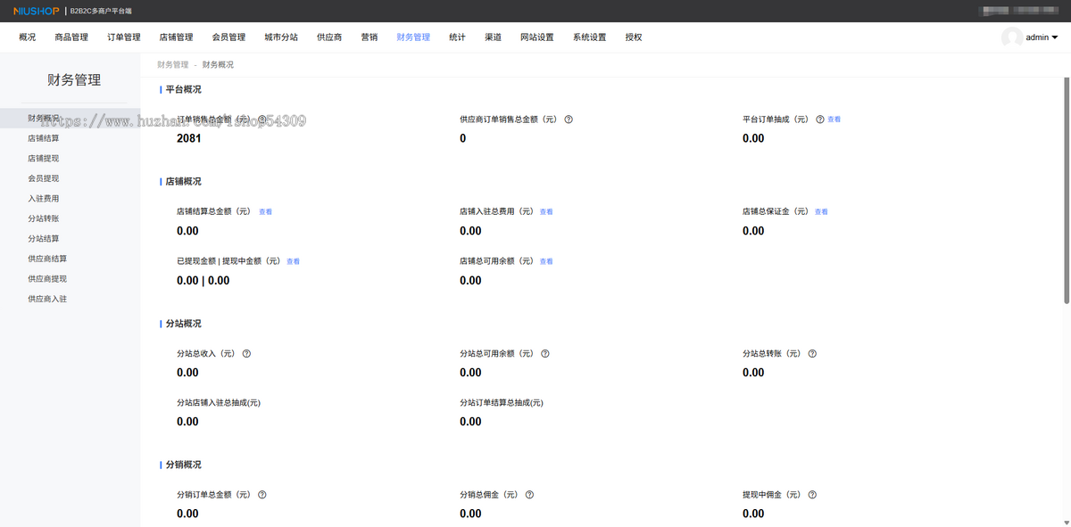 Niushop多商户商城V5.0.3源码全插件多店铺diy商全开源B2B2C交易多端适配公众号小程序