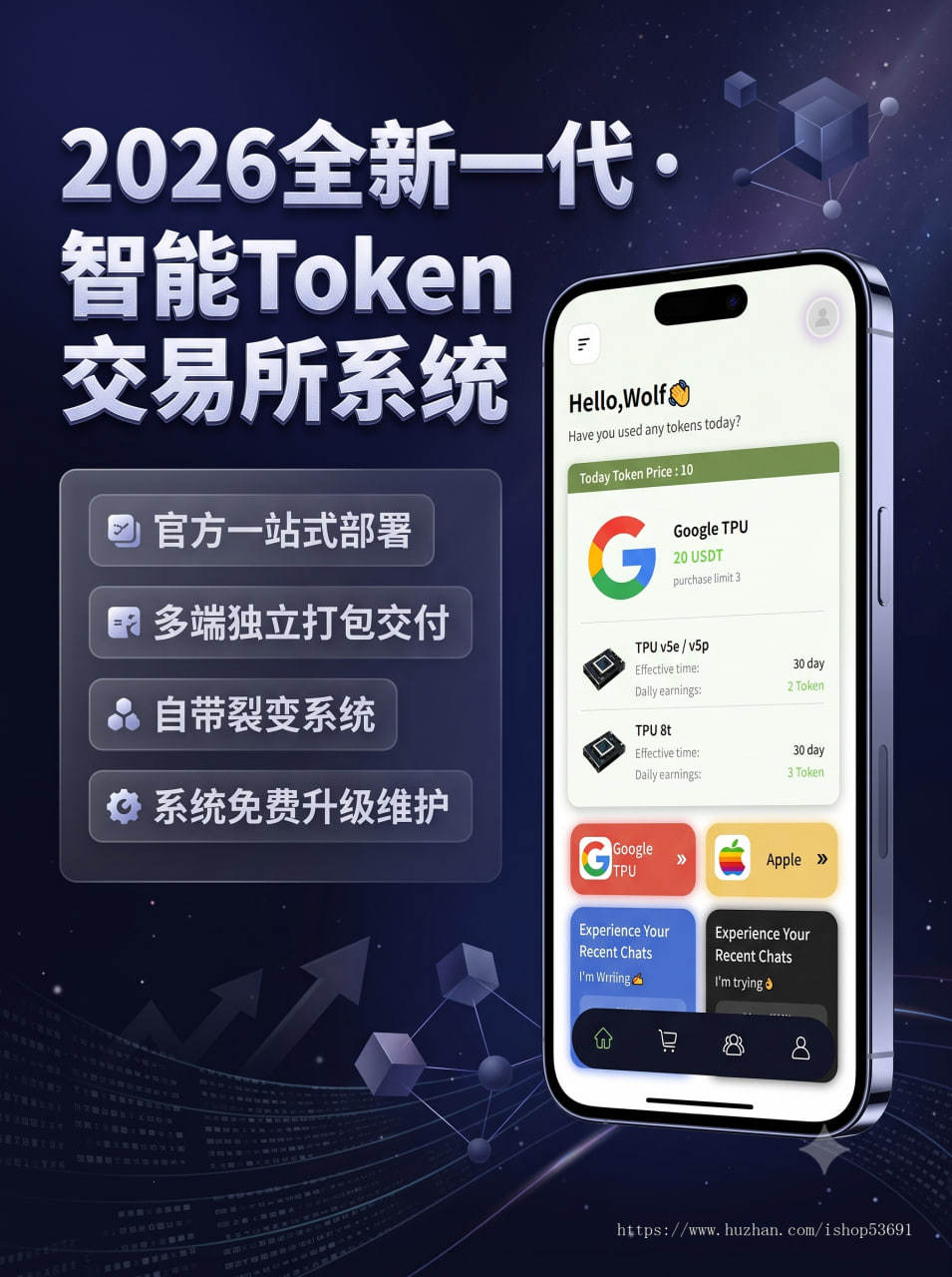token投资理财邀请团队裂变可视化UI 带k线实时回收价/投资返利/可定制二开