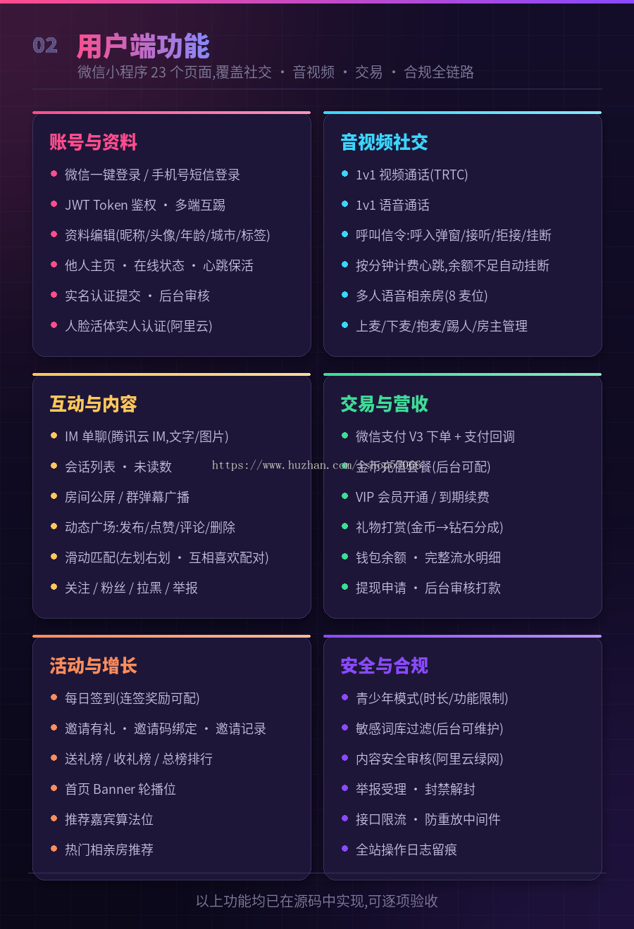 音视频交友相亲系统源码uni-app小程序+Go后端1v1视频通话多人相亲房礼物打赏全开源
