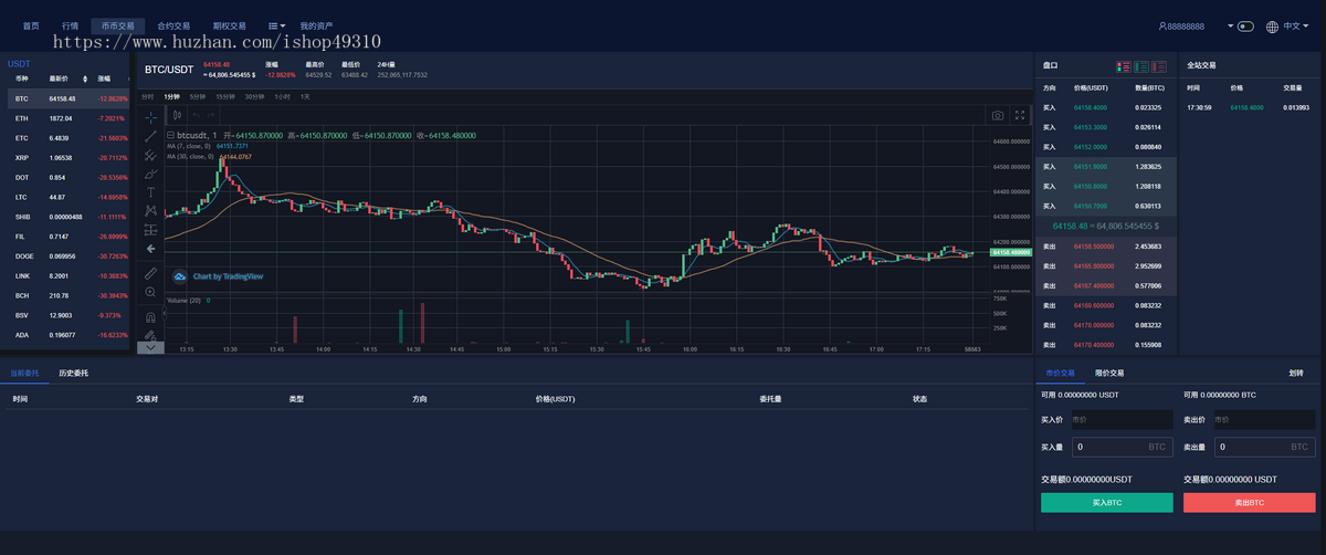 多语言交易所源码/币币交易+永续签约+借贷+新币申购+理财+前端uniapp纯源码可承接二开