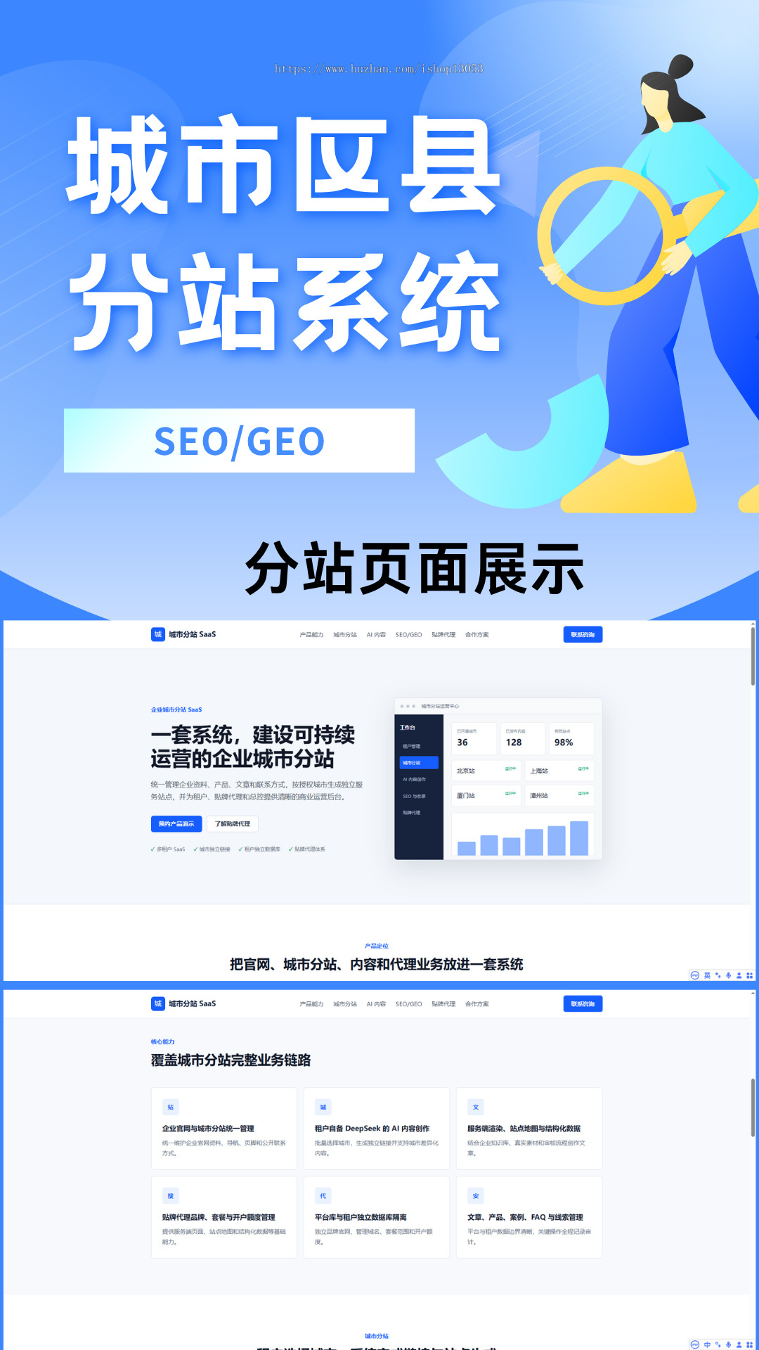 AI搜索GEO优化系统城市分站源码部署区县化建站联系方式可带联系方式城市区县分站系统A