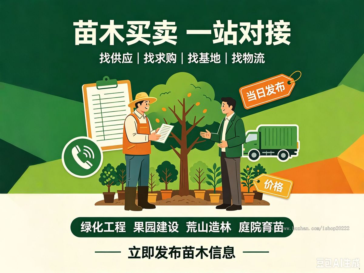 农业苗木供应求购供需发布 H5 源码:苗木买卖信息一键发布与跨城撮合